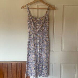 Reformation Persimmon Floral Sleeveless Dress, XS